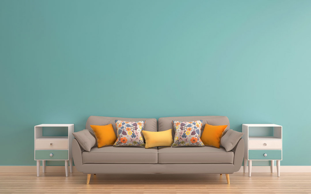 a-sofa-in-a-living-room-painted-with-baby-blue -and-brown-colour-sofa