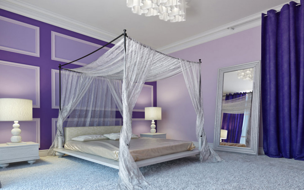 Top 10 Colour Combinations To Enhance Interior Wall Paints For Bedroom - Purple Wall Paint Combinations