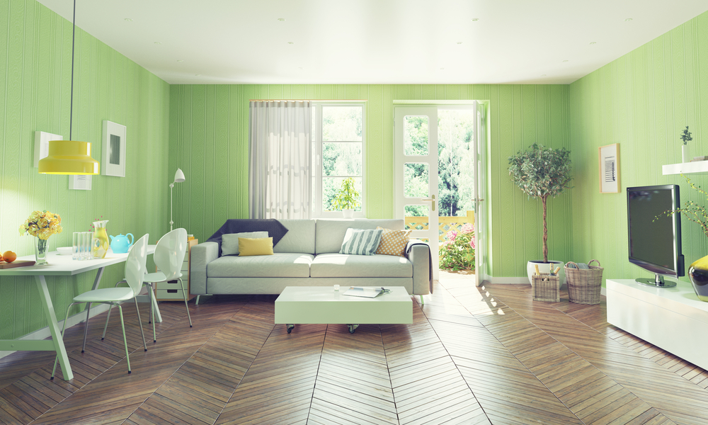 Interior Modern Living Green Color
