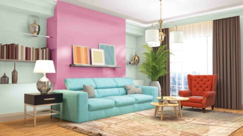 subtle and comforting pink colour for home interior-nipponpaint