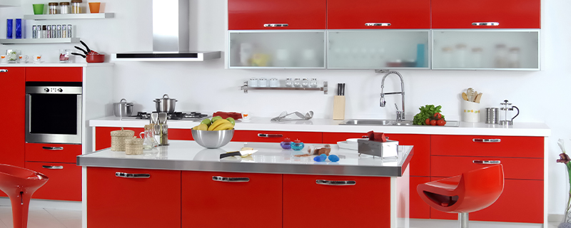red and white colour combinations for kitchen-nippon paint