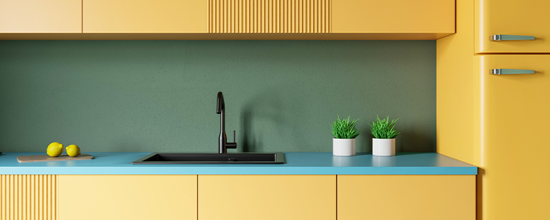 yellow and green colour combinations for kitchen