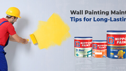 wall painting maintenance long lasting walls text and painter painting wall with nippon paint