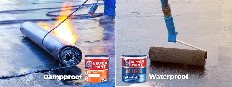 waterproofing vs dampproofing paint